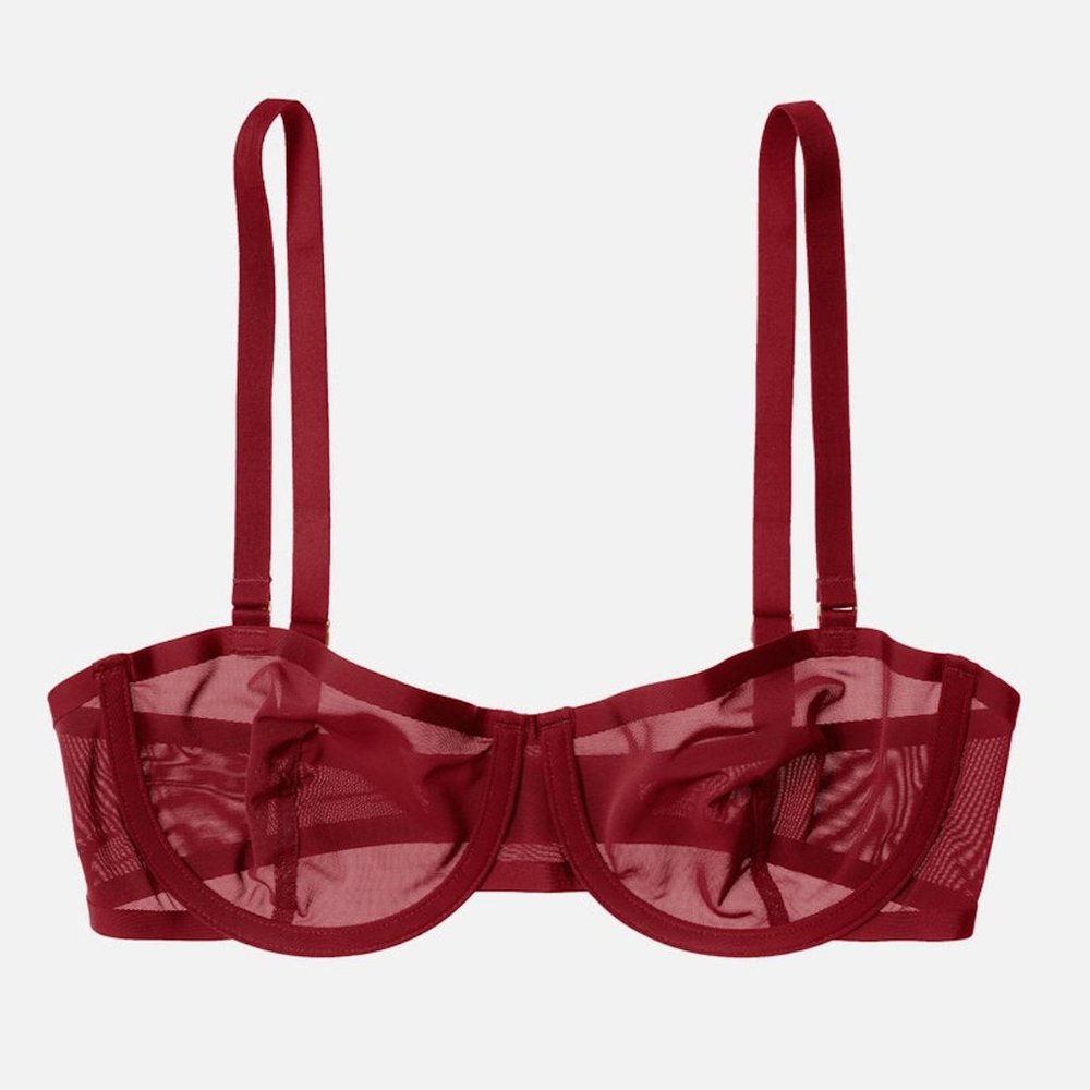 CUUP 30C Mesh Balconette Rouge Bra
